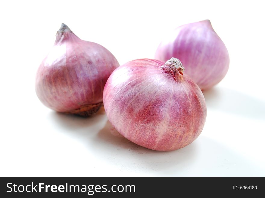 A Group of Onion in white background