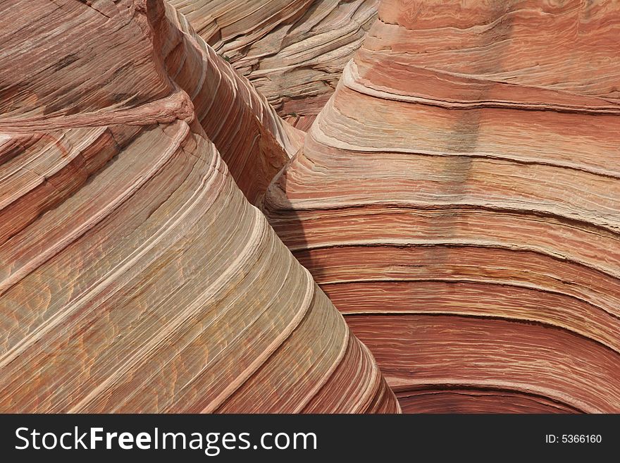 The famous landmark in pastel colors. Geological Feature. Wave. Paria Canyon. Vermillion Cliffs. Utah. USA. The famous landmark in pastel colors. Geological Feature. Wave. Paria Canyon. Vermillion Cliffs. Utah. USA
