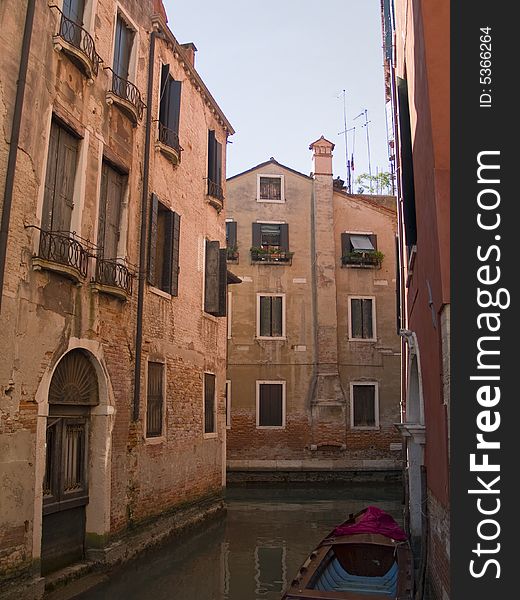 A canal in Venice, Italy. A canal in Venice, Italy