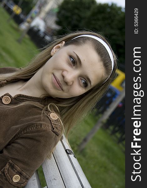 Portrait of young smiling girl