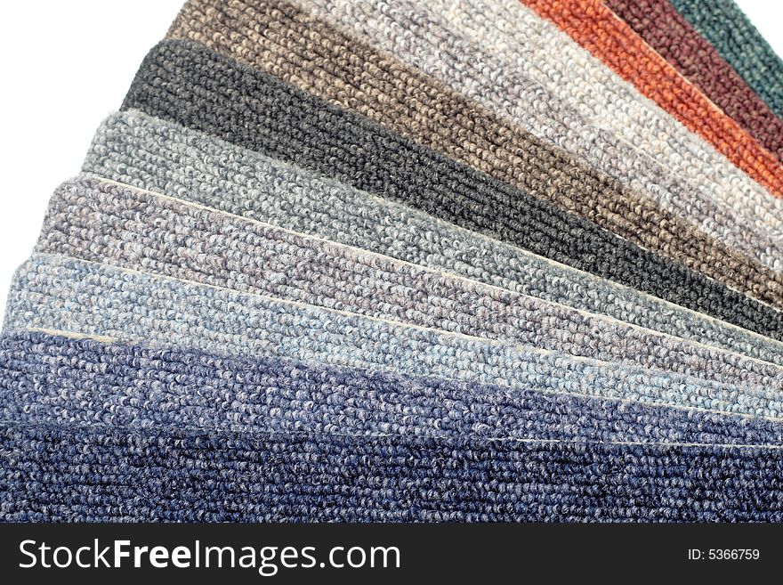 Color range of carpet samples