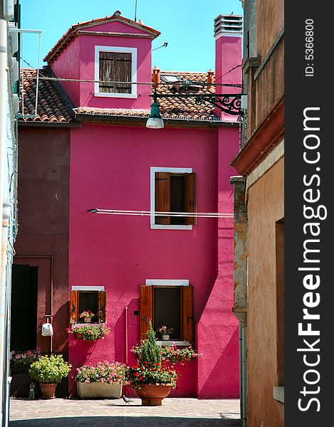 Colored snapshot of Burano, Venice, italy. Colored snapshot of Burano, Venice, italy