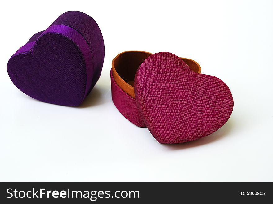 Heart shaped gift box-Thai silk