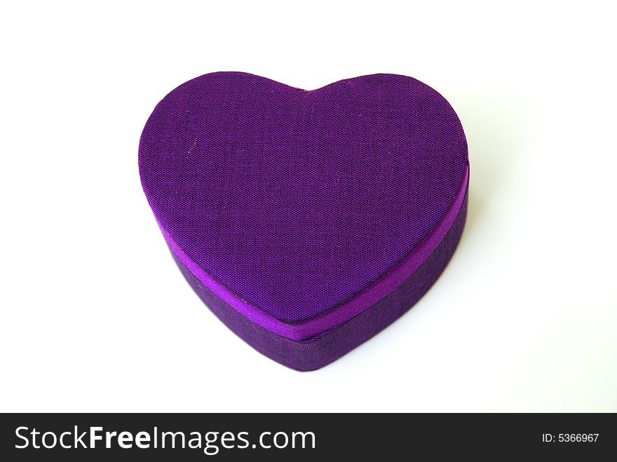 Purple heart gift box-Thai silk
