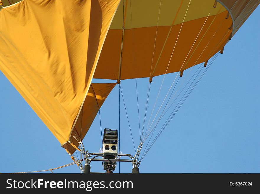 Air balloon getting ready for a flight