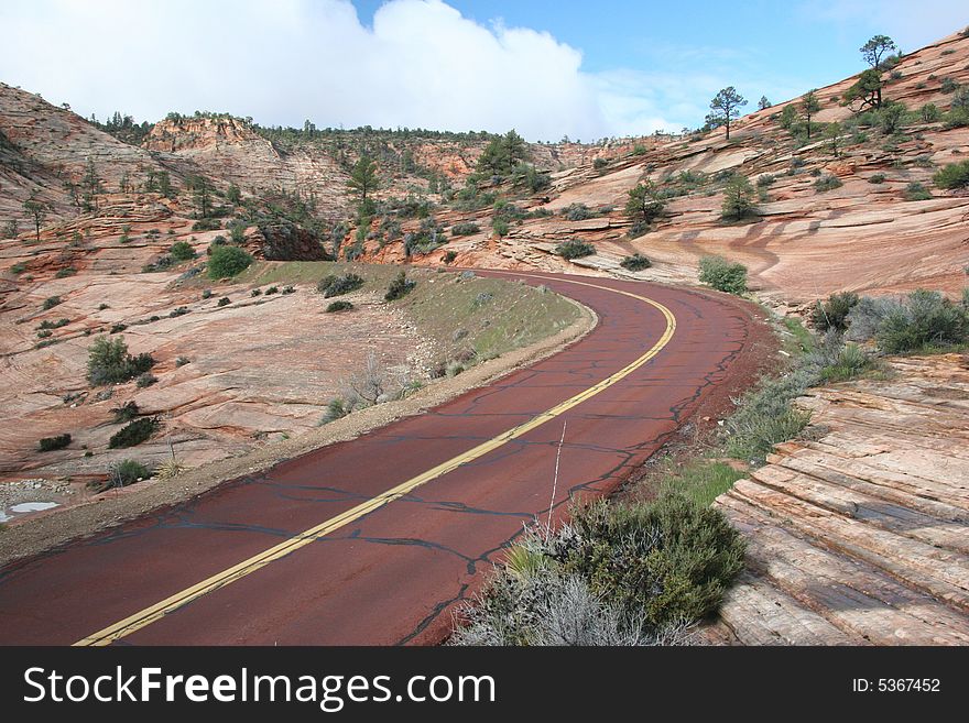 Red road of the Zion