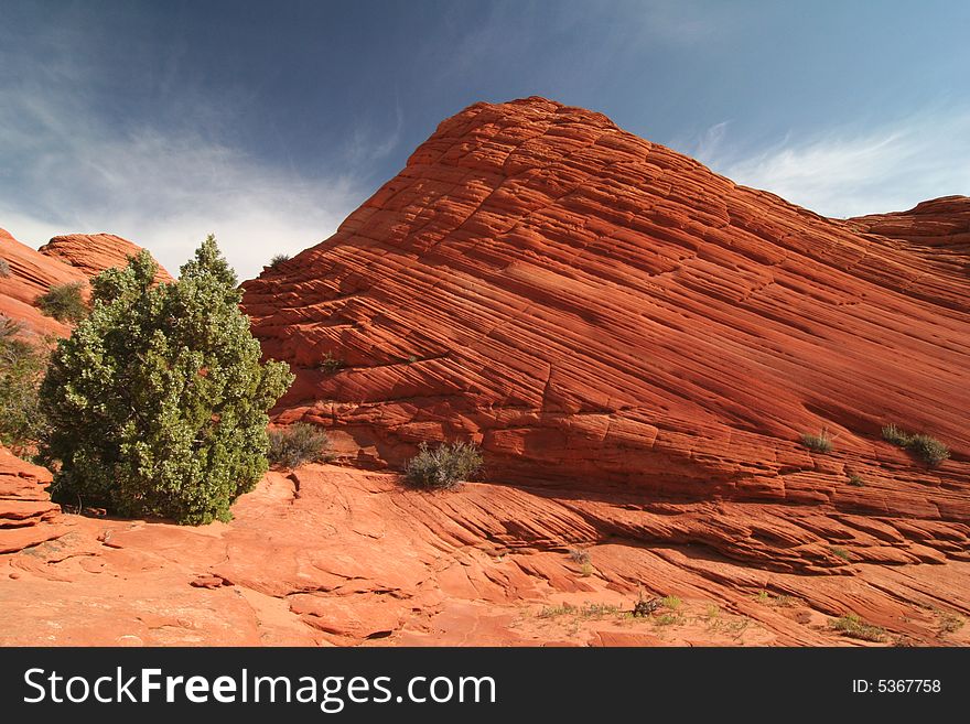 Famous rock formation in Pariah Canyon. Utah. America