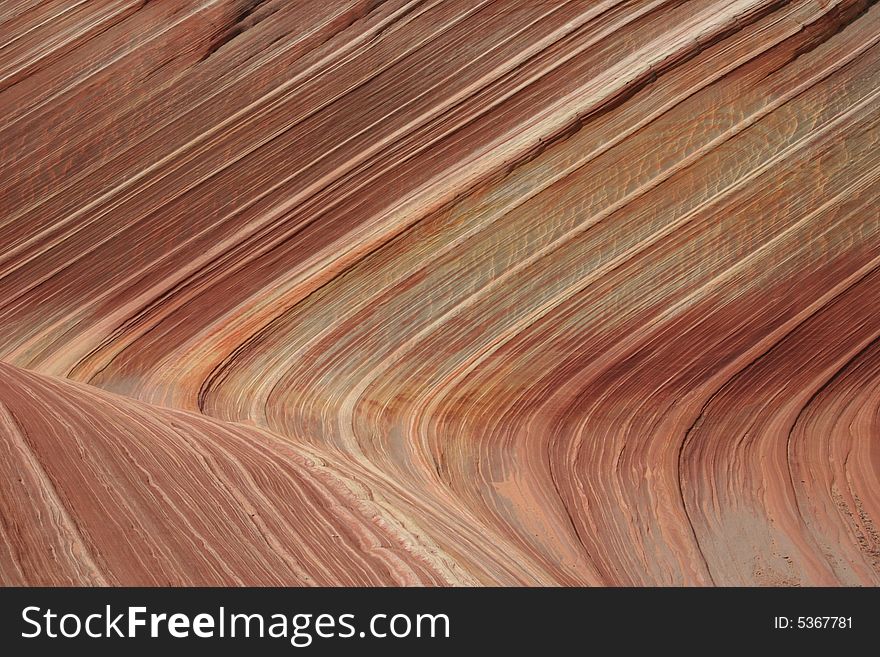 The famous landmark in pastel colors. Geological Feature. Wave. Paria Canyon. Vermillion Cliffs. Utah. USA. The famous landmark in pastel colors. Geological Feature. Wave. Paria Canyon. Vermillion Cliffs. Utah. USA