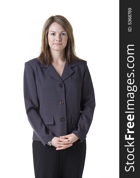 Confident Businesswoman standing and looking at the camera