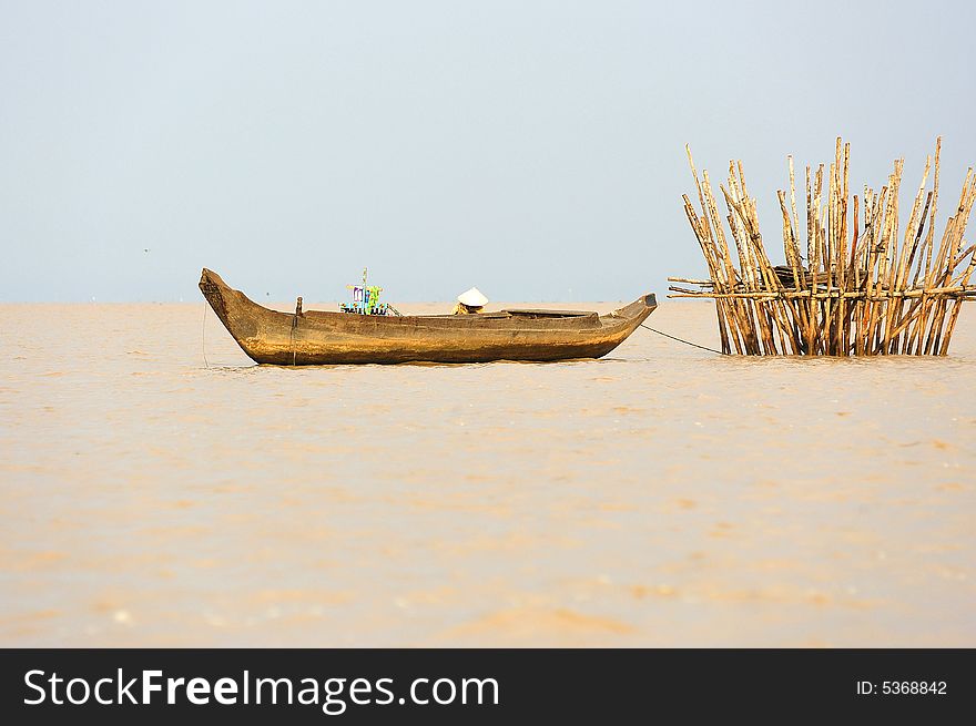 Cambodia, floating village on the tonle sap lake