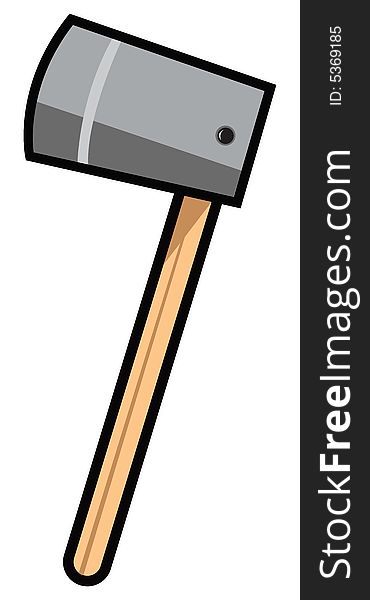 Cartoon illustration of an axe