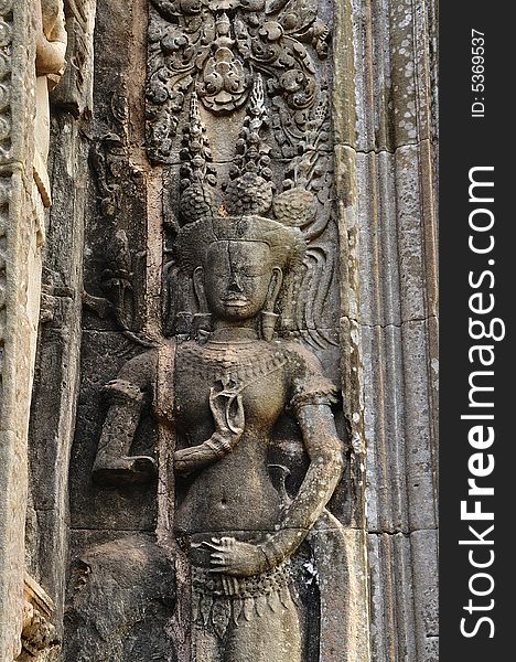 In Cambodia the Chau Say Tevoda in Angkor, few meters in front of the Thommanon temple, was a hindu temple built in the 12th century. The walls of the temple are carved with mythological figures. In Cambodia the Chau Say Tevoda in Angkor, few meters in front of the Thommanon temple, was a hindu temple built in the 12th century. The walls of the temple are carved with mythological figures