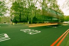 Blurred Bus In The Street Royalty Free Stock Photo Blurred Bus In The Street Royalty Free Stock Photo