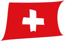 Swiss Flag Distorted Stock Photography