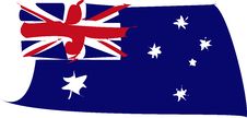Australia Flag Distorted Royalty Free Stock Image