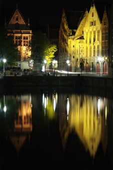 Bruges At Night Stock Image Bruges At Night Stock Image