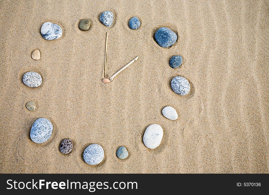 Natural watch on a sand. Natural watch on a sand