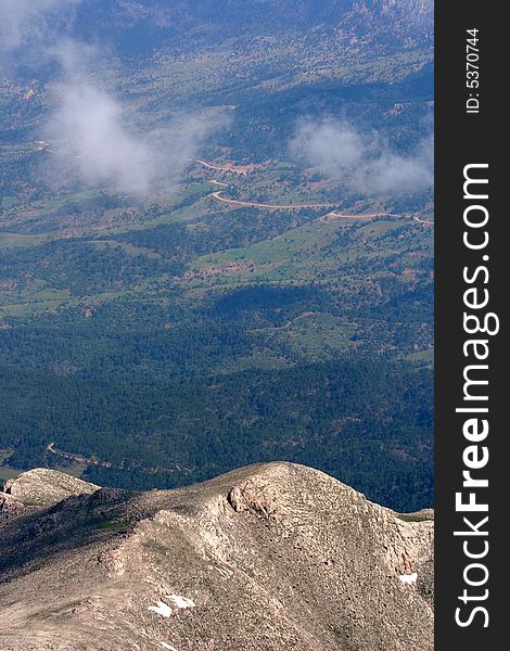 A View To Forest And Mountain