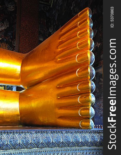 Thailand Bangkok Wat Pho Temple reclining Buddha