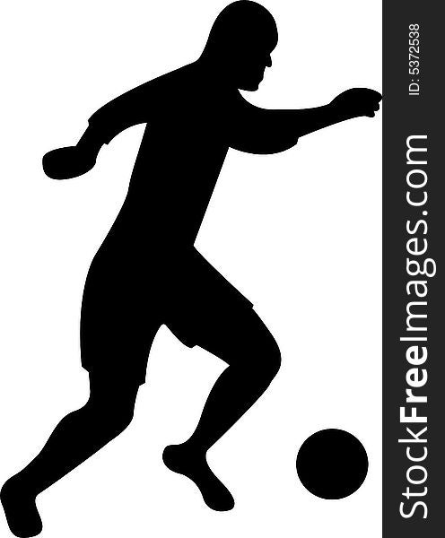 Vector illustration of soccer player