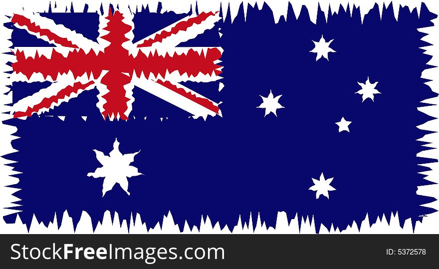 Illustration of a stylized Australia flag. Illustration of a stylized Australia flag.