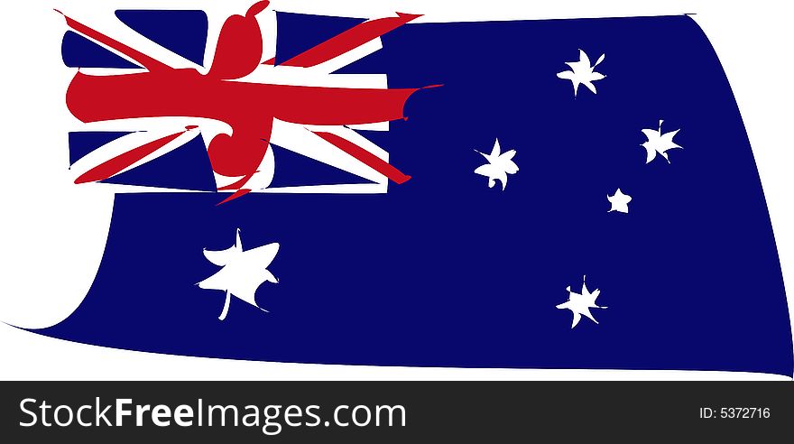 Australia flag distorted