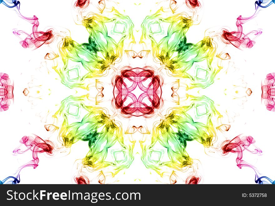 Colorful Rainbow Smoke fractal background