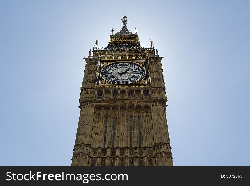 The Big Ben Tower in the Houses of Parliament, London