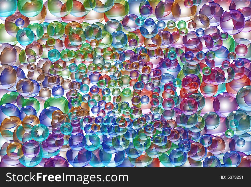 A background of colors bubbles