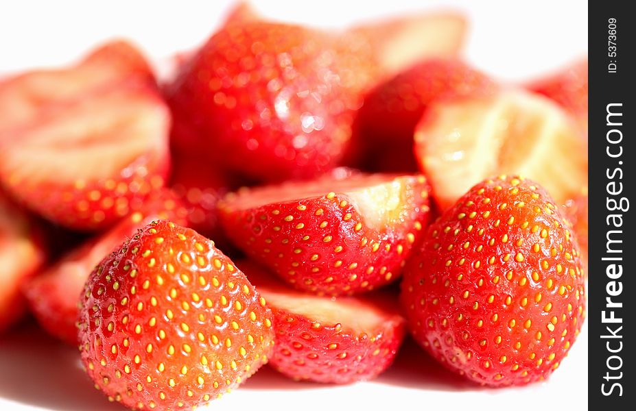 Tasty sappy fruit of strawberries