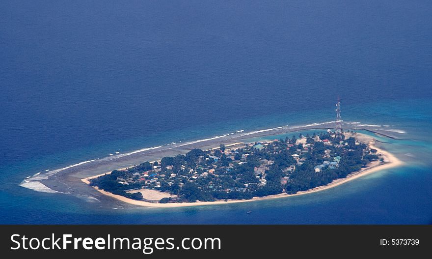 Maldivian atoll island in the indian ocean