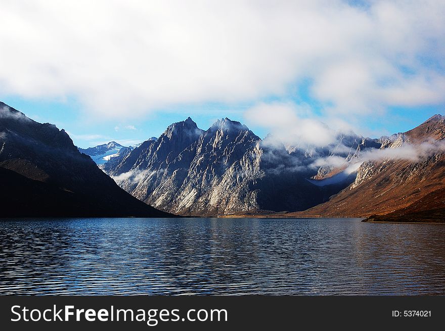 Beautiful Lake And Mountain