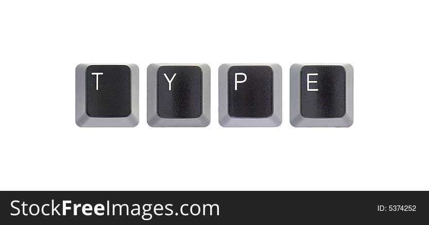 Isolated shot of computer keyboard keys on a white background. Isolated shot of computer keyboard keys on a white background.