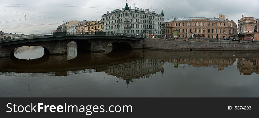 The bridge on fontanka in St.Petersburg in Russia
