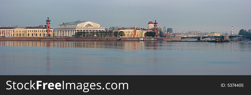 Island Vasileevsky and building of a stock exchang