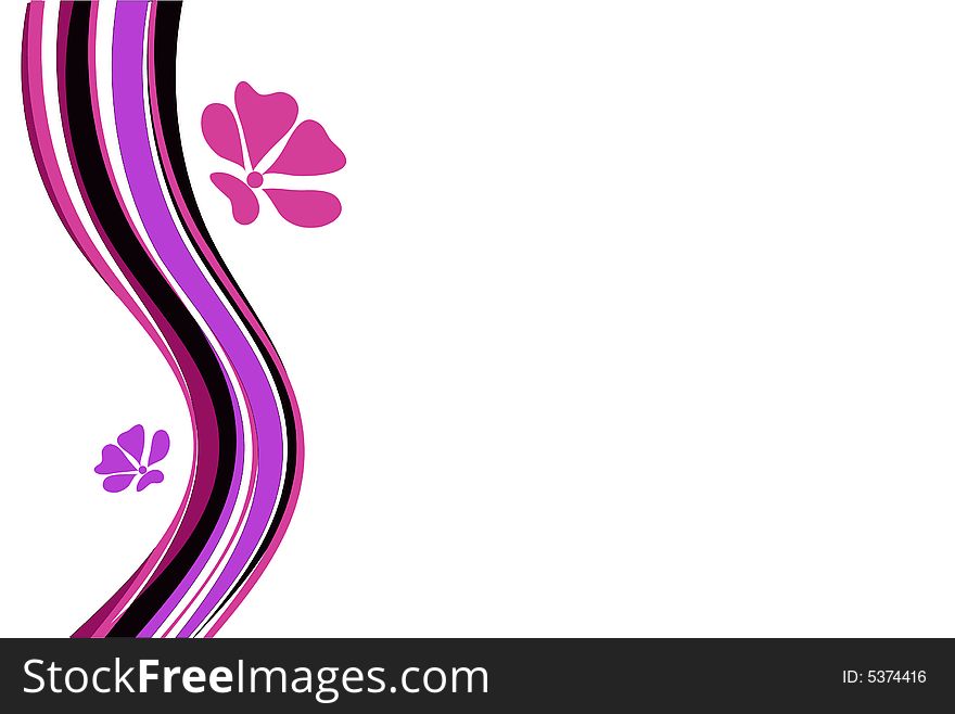 Background with flowers, vector Illustration,