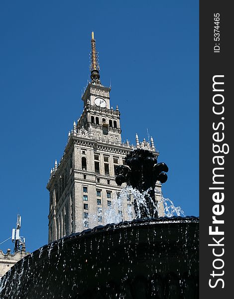 Palace of culture in Warsaw, Poland. Palace of culture in Warsaw, Poland