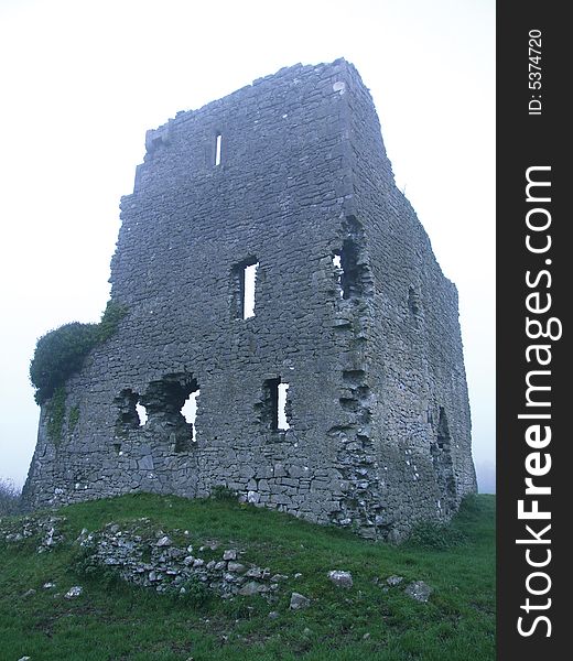 Ruined Irish tower house or castle. Carrick, Offaly. Ruined Irish tower house or castle. Carrick, Offaly