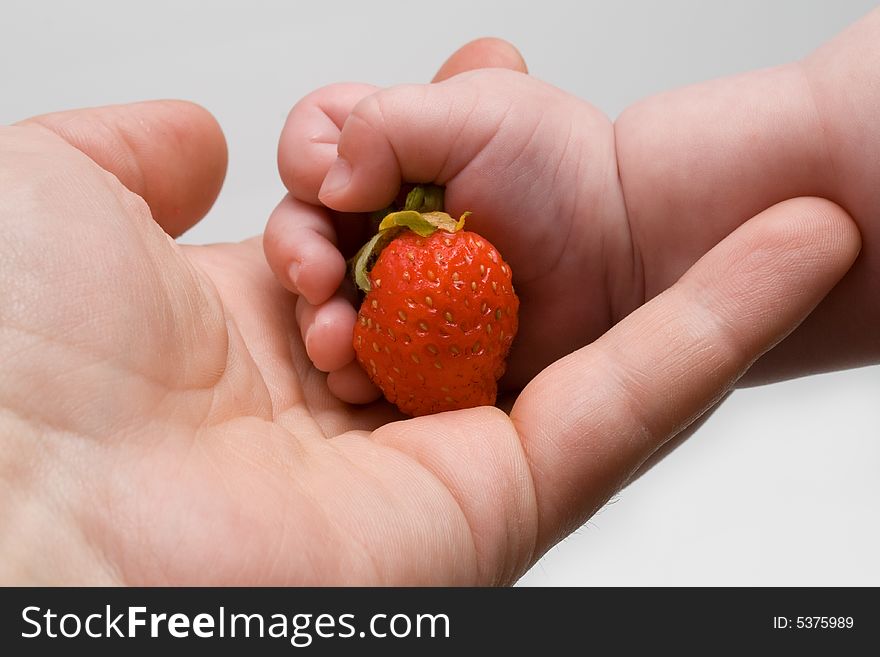Strawberry in hand