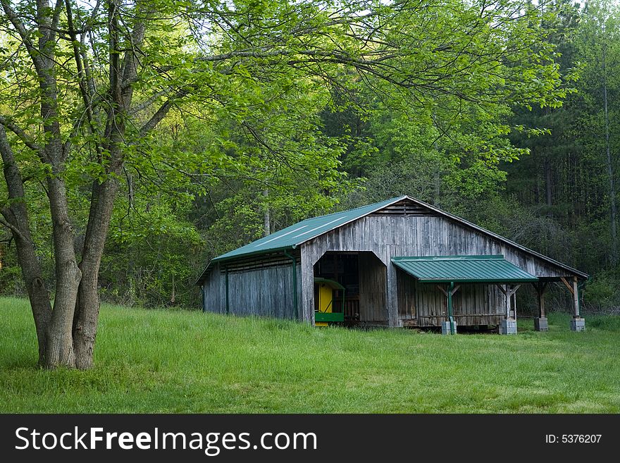 Barn field tree