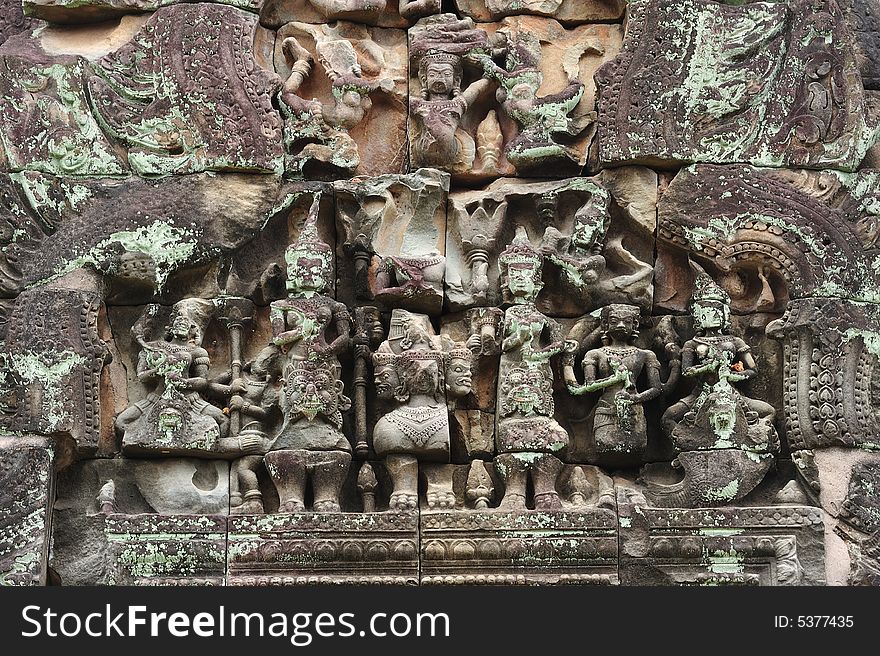 Cambodia Angkor Banteay Samre Carved Pediment