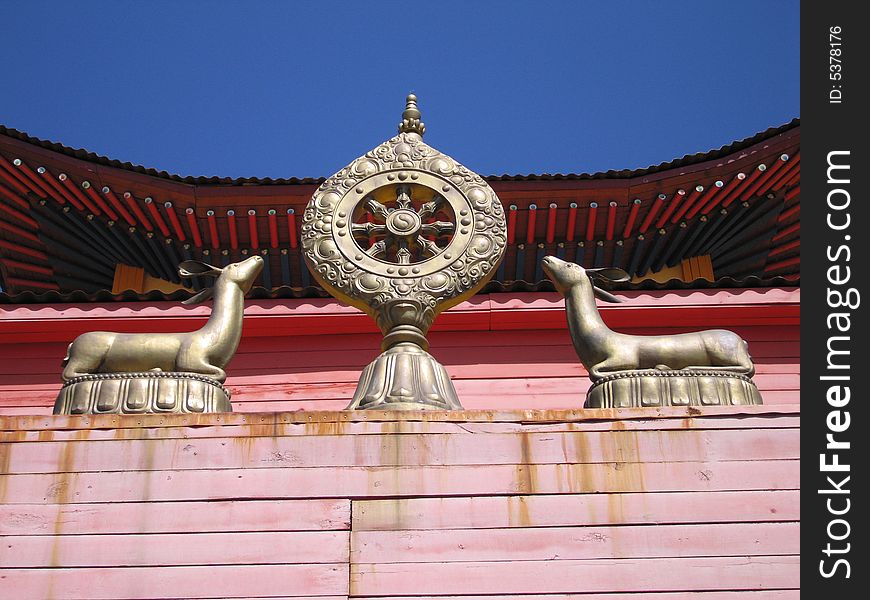 In the buddhistic monastery. Russia, Buryatiya, 2007.