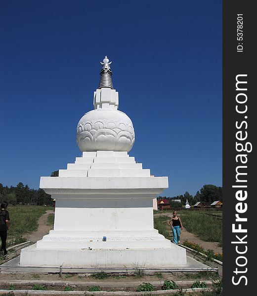 In the buddhistic monastery. Russia, Buryatiya, 2007.