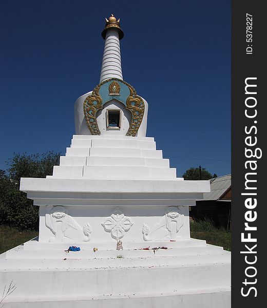 In the buddhistic monastery. Russia, Buryatiya, 2007.