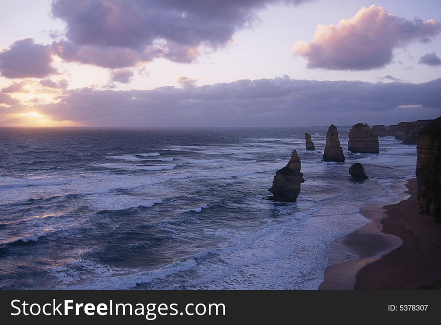 The Twelve Apostles in Port Campbell National Park, Australia, one of the most spectacular and scenic coastlines in the world.