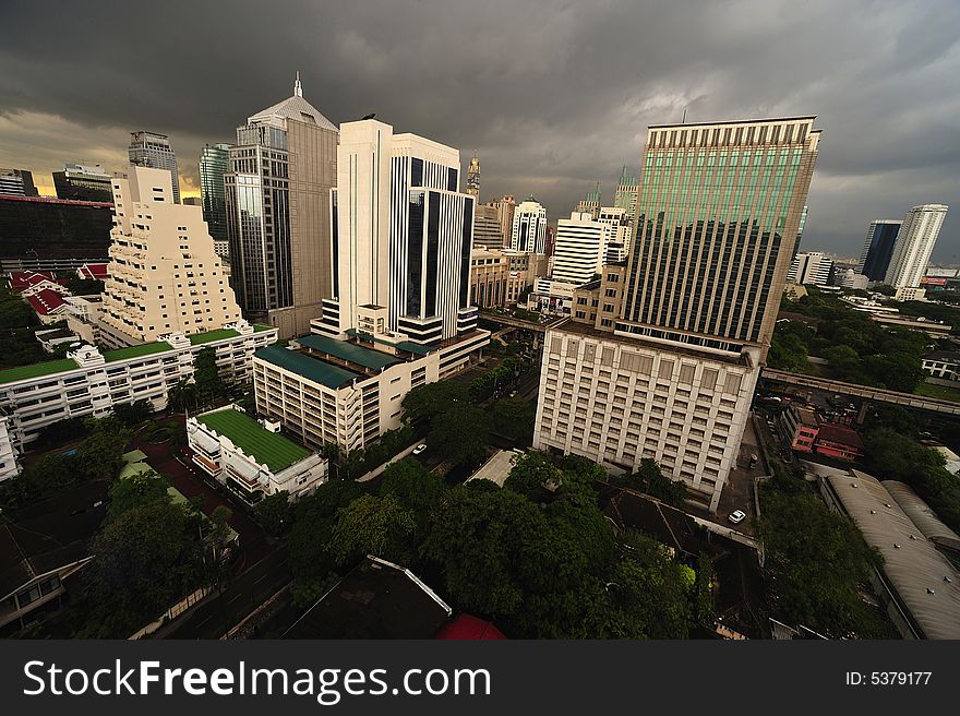 Thailand view of the city of Bangkok