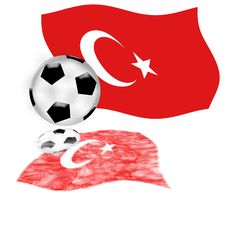 Football Turkey Flag Royalty Free Stock Photos