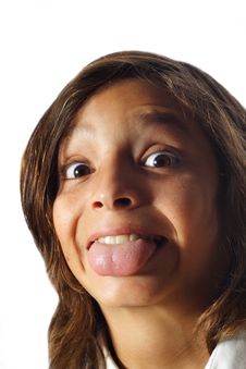 Boy Sticking Out His Tongue Stock Image Boy Sticking Out His Tongue Stock Image