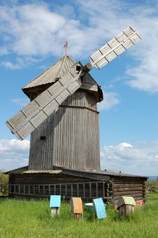 Old Windmill Stock Photo