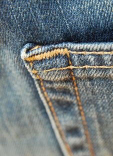 Jean Pocket Stock Image